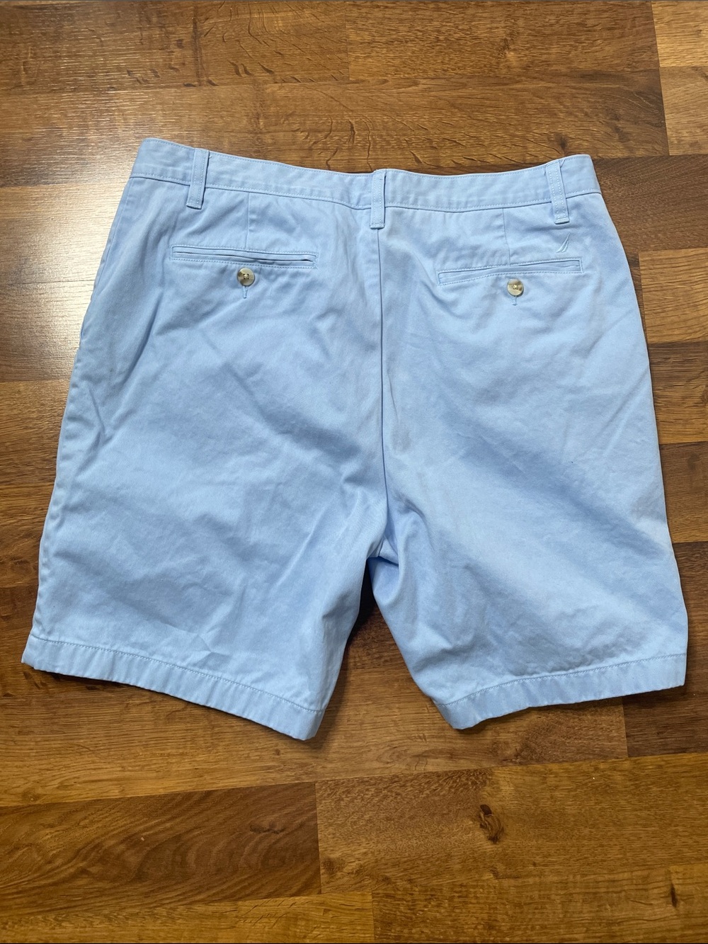 Nautical flat front shorts light blue 34w - Picture 6 of 7
